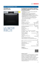 Product informatie BOSCH oven rvs inbouw HBA556BS0
