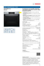 Product informatie BOSCH oven rvs inbouw HBA578BS0