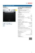 Product informatie BOSCH oven rvs inbouw HBN331E4
