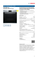 Product informatie BOSCH oven rvs inbouw HEA513BS0