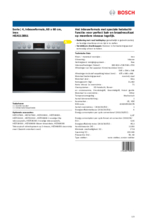 Product informatie BOSCH oven rvs inbouw HEA513BS1