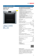 Product informatie BOSCH oven rvs inbouw HEG317TS1