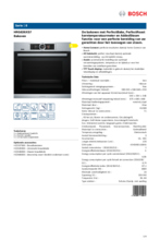 Product informatie BOSCH oven rvs inbouw HRG636XS7