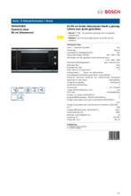 Product informatie BOSCH oven rvs inbouw HVA541NS0