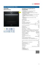 Product informatie BOSCH oven zwart inbouw HBG634BB1