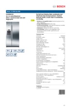 Product informatie BOSCH side-by-side koelkast rvs KAD90VI20