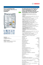 Product informatie BOSCH side-by-side koelkast rvs KAD92HI31