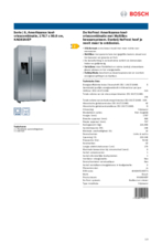Product informatie BOSCH side-by-side koelkast rvs KAG93AIEP