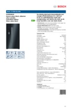 Product informatie BOSCH side-by-side koelkast zwart KAD92SB30