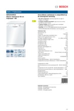 Product informatie BOSCH vaatwasser SMS24AW01E