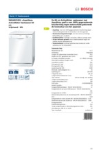 Product informatie BOSCH vaatwasser SMS40C02EU