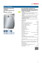 Product informatie BOSCH vaatwasser SMS50L18EU
