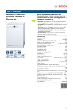 Product informatie BOSCH vaatwasser SMS50M62EU