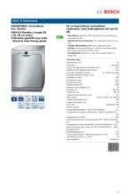 Product informatie BOSCH vaatwasser SMS58P08EU