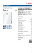 Product informatie BOSCH vaatwasser SMS58P12EU