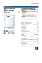 Product informatie BOSCH vaatwasser SMS69N82EU