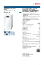 Product informatie BOSCH vaatwasser SPS69T82EU