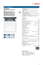 Product informatie BOSCH vaatwasser inbouw SBE46MX03E