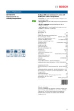 Product informatie BOSCH vaatwasser inbouw SBV46IX07N