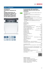Product informatie BOSCH vaatwasser inbouw SME46MX03E