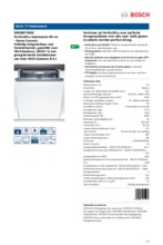 Product informatie BOSCH vaatwasser inbouw SME68TX06E