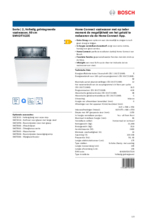 Product informatie BOSCH vaatwasser inbouw SMV2ITX22E