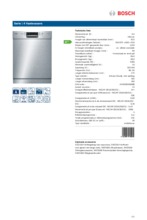 Product informatie BOSCH vaatwasser onderbouw rvs SMU46GS01N