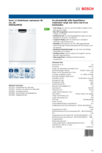 Product informatie BOSCH vaatwasser onderbouw wit SMD46JW03E