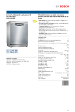 Product informatie BOSCH vaatwasser rvs-look SGS4HVI33E