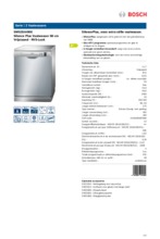 Product informatie BOSCH vaatwasser rvs-look SMS25AI00E