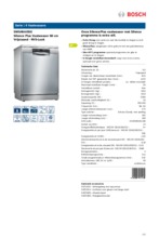 Product informatie BOSCH vaatwasser rvs-look SMS46AI05E