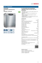 Product informatie BOSCH vaatwasser rvs-look SMS46II08E