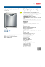 Product informatie BOSCH vaatwasser rvs-look SMS6ZCI08E