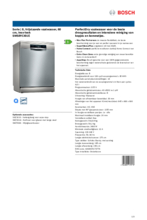 Product informatie BOSCH vaatwasser rvs-look SMS8YCI01E