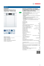 Product informatie BOSCH vaatwasser smal SPI66TS01E