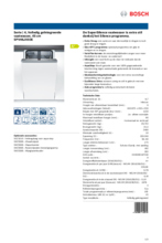 Product informatie BOSCH vaatwasser smal inbouw SPV46JX03E