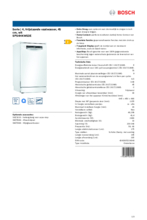 Product informatie BOSCH vaatwasser smal vrijstaande SPS4HKW53E
