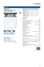 Product informatie BOSCH vaatwasser verhoogd SBV46CX05N