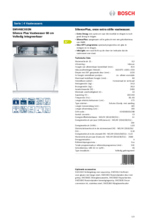 Product informatie BOSCH vaatwasser verhoogd SMV46CX03N