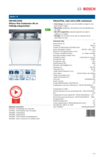 Product informatie BOSCH vaatwasser verhoogd SMV46CX05N