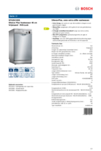 Product informatie BOSCH vaatwasser verhoogd SPS25CI03E
