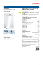 Product informatie BOSCH vaatwasser verhoogd SPS46IW01E