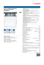 Product informatie BOSCH vaatwasser verhoogd inbouw SBV46JX07N