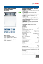 Product informatie BOSCH vaatwasser verhoogd inbouw SBV46JX10N