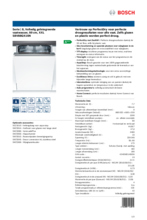 Product informatie BOSCH vaatwasser verhoogd inbouw SBV88QX16N