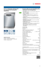 Product informatie BOSCH vaatwasser vrijstaand rvs-look SMS68TI01E