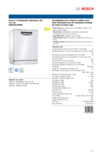 Product informatie BOSCH vaatwasser wit SMS4HCW48E