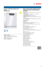 Product informatie BOSCH vaatwasser wit SMS6ECW63E