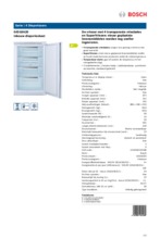 Product informatie BOSCH vrieskast inbouw GID18A20