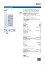 Product informatie BOSCH vrieskast inbouw GIN41AC30
